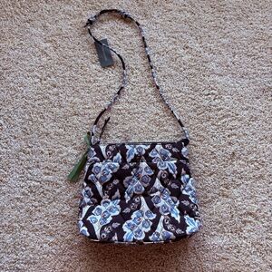 Vera Bradley Original Hipster Crossbody Calyx + Quill Black‎ Floral NWT